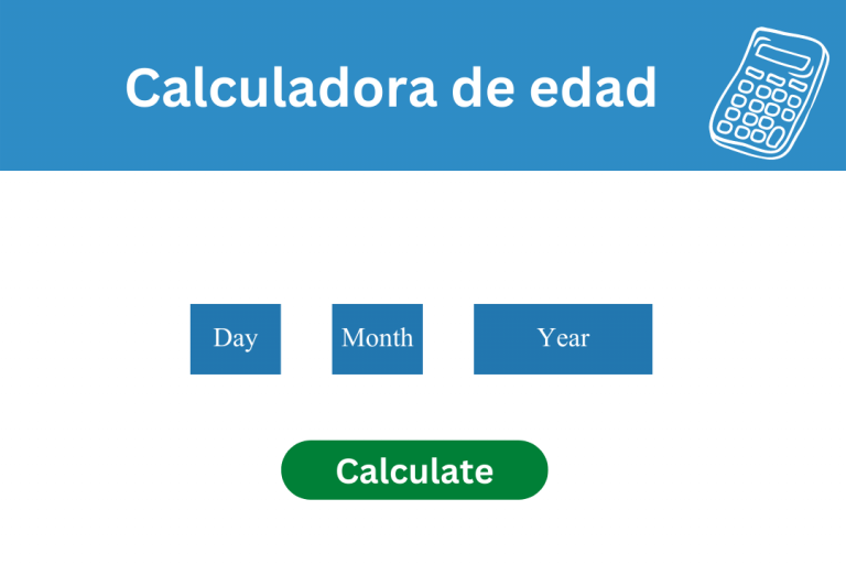 Calculadora de edad-Calcula tu edad hoy a partir de la fecha de nacimiento gratis